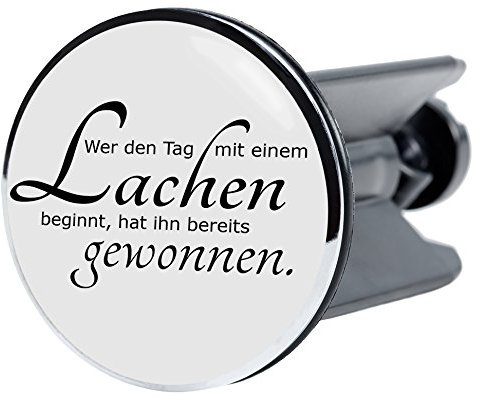Sanilo Waschbeckenstöpsel Lachen, schöner Stöpsel für das Waschbecken, universal mit Motiv