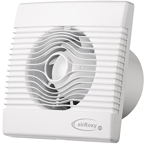 Airroxy Badlüfter Lüfter Ventilator Badventilator Kleinraum Küche Abluft weiß Ø 150 mm