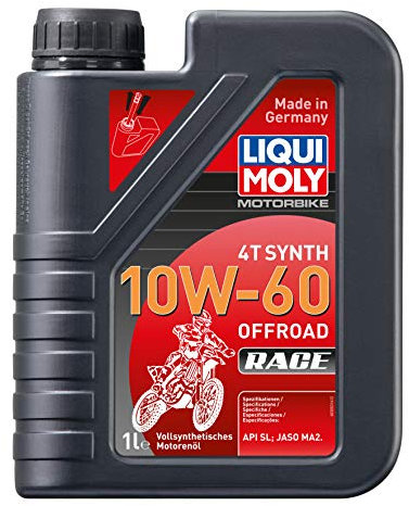 LIQUI MOLY Motorbike 4T Synth 10W-60 Offroad Race | 1 L | Motorrad 4-Takt-Öl | Art.-Nr.: 3053, Schwarz