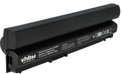 vhbw Akku kompatibel mit Dell Latitude E6120 | E6320, E6320 XFR, E6220, E632, E5220, E6230, E6330 Notebook (6600 mAh, 11,1 V, Li-Ion)