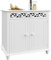 Casaria® Kommode Weiß Wohnzimmer Flur Holz Sideboard 2 Türen Landhaus Stil Schlafzimmer Kommodenschrank herausnehmbarer Boden Schmal 76x65x35cm Klein