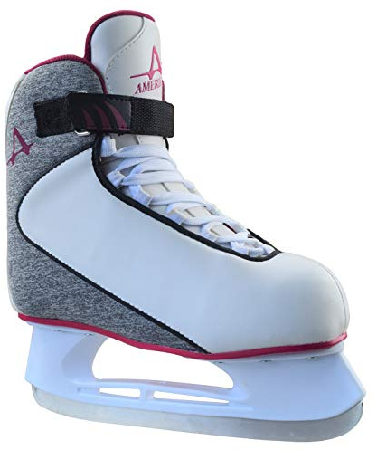 American Athletic Shoe Women's Soft Boot Hockey Skates, Grey, 8