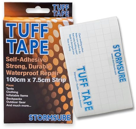 TUFF Tape Repair Tape 1m Strip - Shell Jacket Repair Tape - Repair and Seal Tears in Waterproof Shell Jackets Instantly with Durable, Waterproof, Clear Repair Patches