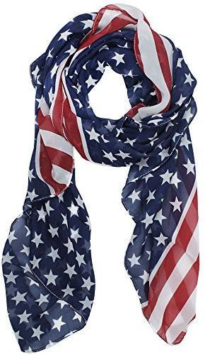 Melody Unisex Fashion Charming Patriot Patriotic US USA American star Flag Pattern Print Shawl Scarf Wrap SCF003 Garden, Lawn, Supply, Maintenance