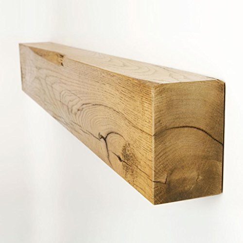 Funky Chunky Furniture Solid Oak Mantel Beam Fireplace Shelf - 9 x 14cm | Length: 160cm, Finish: Natural Oak