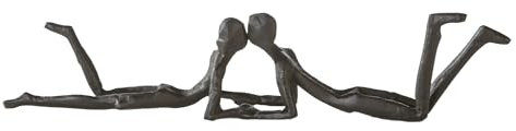 Casablanca - Design Skulptur - Loving - Eisen - brüniert - Höhe 6 cm - Breite 30 cm - Dekofigur modern