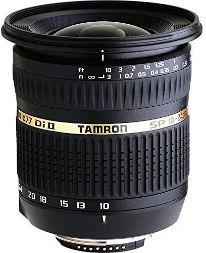 Tamron AF 10-24mm f/3.5-4 Di II LD - Objetivo para Nikon (Distancia Focal 10-24mm, Apertura f/3.5-22, Zoom óptico 2.4X,Macro, diámetro: 77mm) Negro - Incluye Parasol