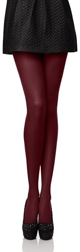 Antie Damen Mikrofaser Strumpfhose bunt AN-121 40 DEN (Weinrot, XL (44-48))