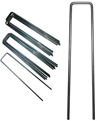 50 Erdanker Stahl verzinkt feuerverzinkt zur Unkrautvlies Befestigung 150x30 Stärke 3 mm