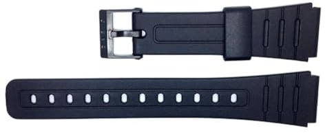 Casio Black Resin 71604002 Klockarmband för F-105 F-91, Svart