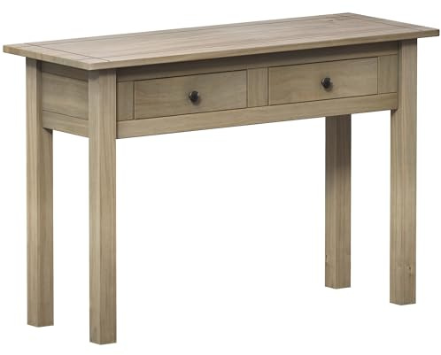 Vida Designs Panama 2 Drawer Console Table Natural Oak