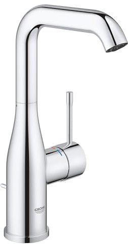 GROHE Essence 2348600A Essence, Einloch-Einhebel-Einhebel-Badezimmerarmatur, L-Größe, 1,2 GPM, Chrom