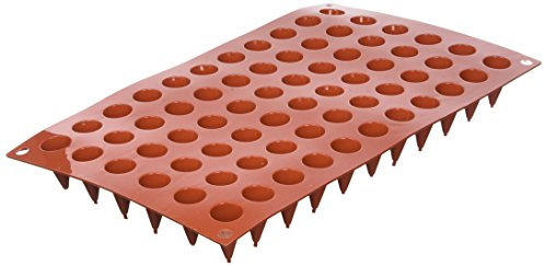 Silikomart | SF131 Silikonform für Monoportionen CONO, Antihaft, 66 Hohlräume, 1er Pack Kuchenform, Ø 18 h 30 mm Volumen 66 x 33 ml Tot. 2178 ml