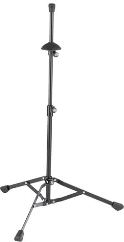 K&M 149/9 Posaunen- und Basstrompetenständer Schwarz - Faltbare Konstruktion - Höhe bis 86,5 cm flexibel verstellbar