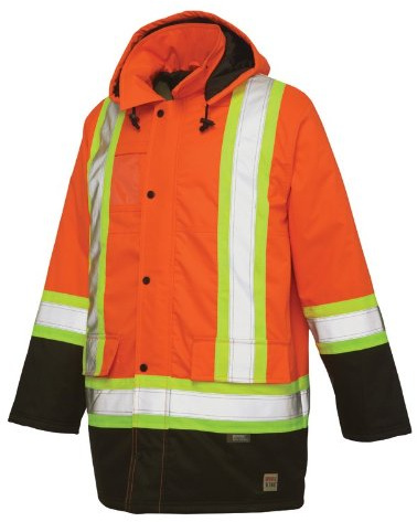 High Visibility Jacket, 2XL, Hi-Vis Orange