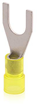 Capicorda a forcella, isolati, giallo, 2,5-6 mm², apertura forcella M6, rame stagnato galvanicamente, 100 pezzi