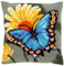 VERVACO Kit Cuscino Punto Croce Farfalla E Fiore Giallo Set Ricamo Principianti Cuscini Gobelin Decorativi ca. 40 x 40 cm Accessori per Lavoretti Creativi DIY Casa Decor Hobby Adulti Cross Stitch