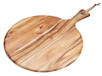 KitchenCraft Natural Elements Living Nostalgia Servierbrett aus Akazienholz - aus ökologischen Materialien - 41 x 30 cm - nachhaltig - Braun - Käsebrett - Servierplatte - Schneidebrett