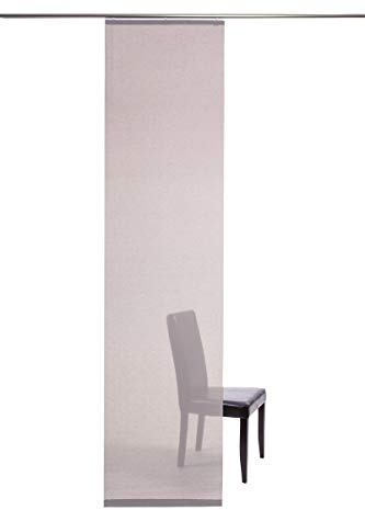 Homing halbtransparenter Flächenvorhang Uni Schiebegardine (1 Stück), Altrosa rosa pink, Wohnzimmer Schlafzimmer Kinderzimmer 245 x 60 cm