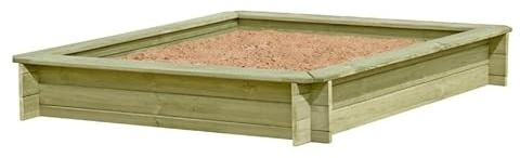 Gartenwelt Riegelsberger Werner Boîte à sable avec couvercle Bleu 180 x 180 x 25 cm