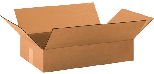 BOX USA Shipping Boxes Flat 19L x 12W x 4H 25-Pack - Corrugated Cardboard Box for Moving, Mailing, Packing, Packaging and Storage