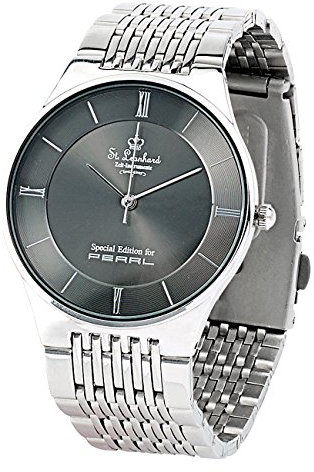 St. Leonhard Herrenarmbanduhr: Herren-Armbanduhr aus Edelstahl, spritzwassergeschützt (3 ATM) (Herrenuhren, Armuhr, Uhren)