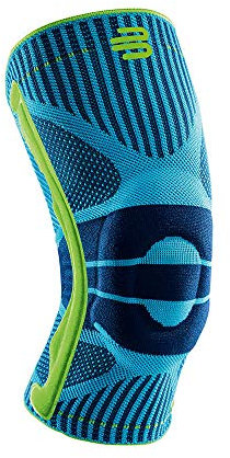 Bauerfeind, 1 Ginocchiera Unisex, Indossabile a destra e sinistra, Per sport con la palla e atletica leggera, Sostegno per il ginocchio durante lo sport, Anello di silicone, Taglia XS, Rivera, 11449411260010