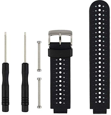 Fit-power Bracelet de rechange en silicone souple pour montre connectée Garmin Forerunner 235 / 235 Lite / 220 / 230 / 620 / 630 / 735