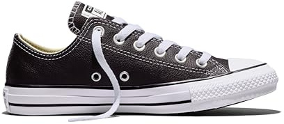 Converse Chuck Taylor Core Lea Ox, Zapatillas De Cuero Unisex Adulto, Negro, 41 EU