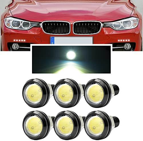Luci LED “Eagle Eye” ad alta potenza, da 3 W, con vite, per auto e moto, adatte come luci di retromarcia, luci LED di marcia diurna, luci di posizione