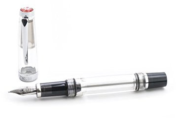 Twsbi Vac Mini Smoke Füllfederhalter, Edelharz, Durchsichtig, Schwarz - M
