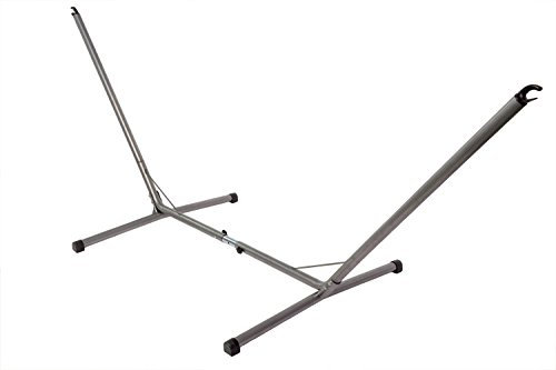 AMAZONAS - Sumo Grande | Längenverstellbares Hängemattengestell aus Metall in Granitoptik | Belastbar bis 200 kg, Maße 3,2-3,80m x 1,32m x 1,07m; Spannweite ca. 3,30-3,60m