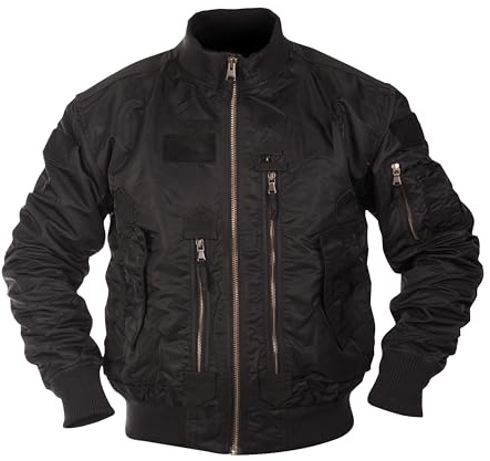 Mil-Tec Táctica Negro, Chaqueta Unisex Adulto, XL