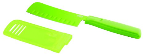 KUHN RIKON 22621 Messer Colori 1 Nakirimesser grün 24,5 cm Edelstahl antihaftbeschichtet m. Klingenschutz