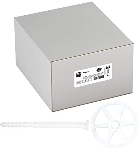 TOX Dämmstoffhalter Keeper 8x160 mm, für Dämmungen bis zu 210 mm, Schlagmontage, beständig gegen Verwitterung, ohne zusätzliches Spreizelement, keine Wärmebrücken, 250 Stück im Karton, 048100061