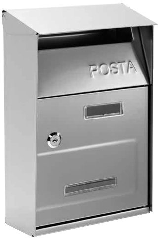 CASSETTA POSTALE PORTALETTERE TECHNOMAX GIGLIO IN ACCIAIO INOX
