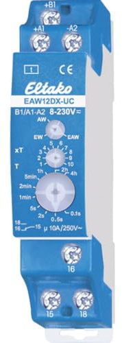 Eltako EAW12DX-UC Zeitrelais Monofunktional 230V 1 St. Zeitbereich: 0.1s - 40h 1 Wechsler