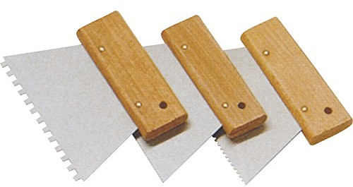 SCHULLER Zahnspachtel mit Holzgriffleiste, breite 180 mm, Trapezzahnung 2,9 mm, 1 Stück, 50382