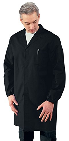 Isacco Camice Uomo - Isacco Nero, Nero, L, 65% Poliestere 35% Cotone, Manica Lunga, Bottoni a pressione