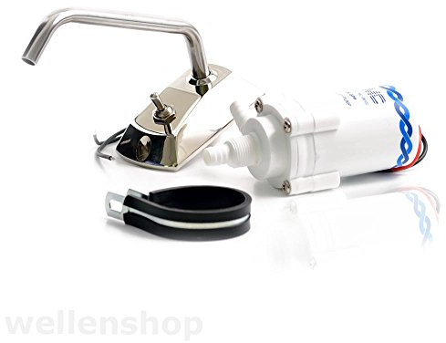 wellenshop 12V Wasserhahn mit Wasserpumpe, Schelle, Kippschalter Wohmobil, Boot, Wohnwagen