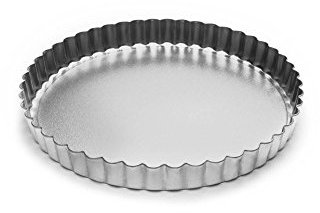 Fox Run 4549 Round Tartlet/Quiche Pan with Removable Bottom, Tin-Plated Steel, 8-Inch