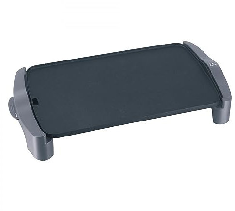 Jata GR555A Plancha de Asar, Antiadherente, Resistencia al rayado, 2500 W, Medidas 46 x 28 cm, Resistencia en forma M, Fabricada en España, Fácil limpieza, Bandeja recogesalsas