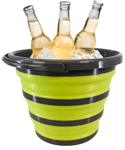Folding Silicone Collapsible Bucket Camping Caravan Hiking Fishing Wash Up Bowl