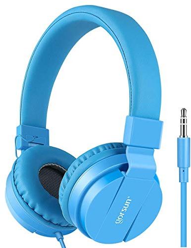 Kids Headphones, Gorsun Lightweight Stereo Wired Children's Headsets for Kids Adults Adjustable Headband Toddler Headset for Smartphones Computer Pad Earphones