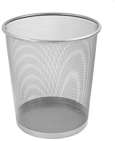 Osco WB27.5-SLV Papierkorb aus silbernem Drahtgeflecht, 27.5 cm hoch