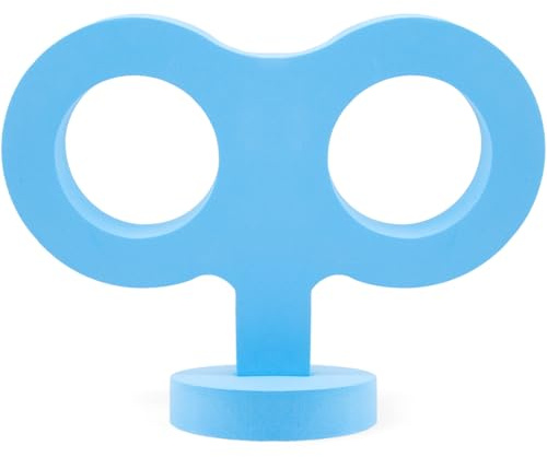 COGEEK 3D Auto Aufziehschlüssel Niedliches Uhrwerk Aufziehschlüssel für Rückseite des Autodachs (blau)
