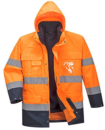 Portwest Warnschutz-Jacke Lite 3-in-1 , Größe: XL, Farbe: Orange/Marine, S162ONRXL