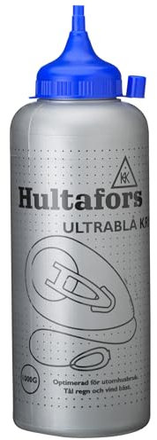 Hultafors Poudre à tracer ultra bleu 1000g I I Pour l'intérieur & l'extérieur I Résistant à l'eau & vent I Lignes précises & durables I Couleur intense avec forte proportion de pigments I 652641