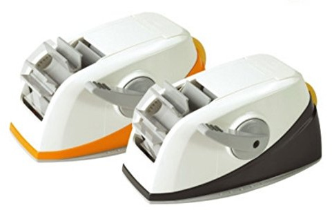 3M Desktop Dual_2 Acrylic Sticky Tape Dispenser Core, Self_Auto Cutter Tape Holder (Orange)