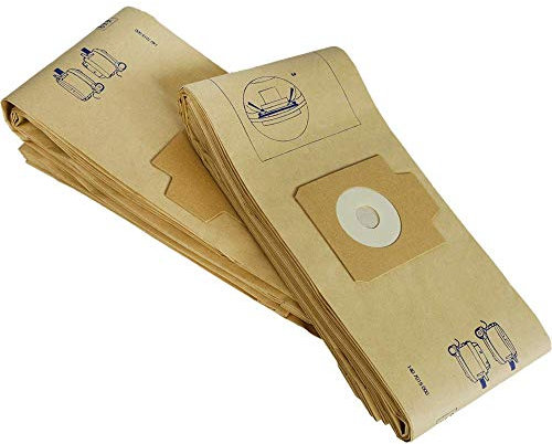 Nilfisk Advance 1407015040 Disposable Dust Bag Kit; Set of 10 White Paper Vacuum Bags for Nilfisk and Euroclean GD930 4 Gallon Commercial Canister Vacuums; Standard Filtration; 2 Ply for Dry Pickup